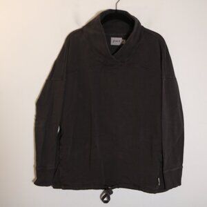 Pact Turtleneck Sweatshirt Womens Small Gray Organic Cotton Funnel Neck Neutral